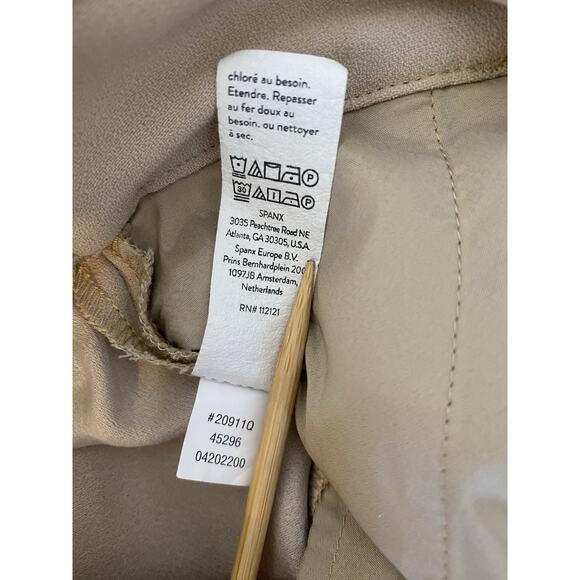 Spanx Carefree Crepe Trouser Pants Sz S Tahini Tan Career Work Office Capsule - Picture 11 of 14